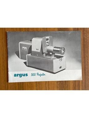 Argus 300 Projector Booklet Vintage
